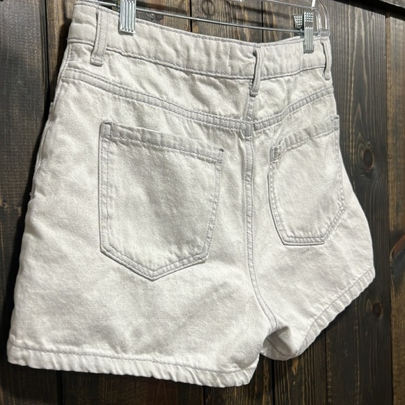 Zara Wrap Shorts Skort M Light Denim Side Zip Button Skirt Look Casual Trendy - Picture 5 of 10